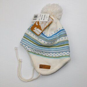 Aardvark Knit Fleece Lined Winter Hat Pom Pom NEW Unisex Baby 6-9 Months 6M 9M